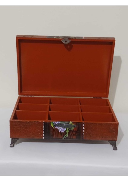 Ahşap Deri Görünümlü Dekoratif ve Hediye Kutusu 29X18,5X7,5 Cm, Kahverengi fırsatları