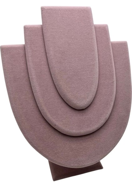 Ahşap Anfora Modeli, Kumaş Pembe, 25 cm Takı Sergileme Mankeni