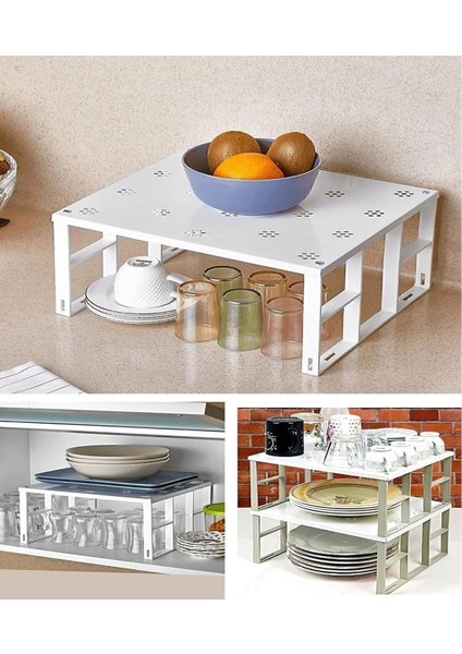 6'lı Dolap Içi Düzenleyici Raf, Bardak ve Organizer, Beyaz modelleri