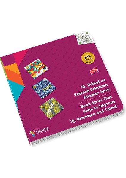 Iq Dikkat ve Yetenek Geliştiren Kitaplar Serisi 3-4 Yaş Level 2 (3 Kitap Takım)