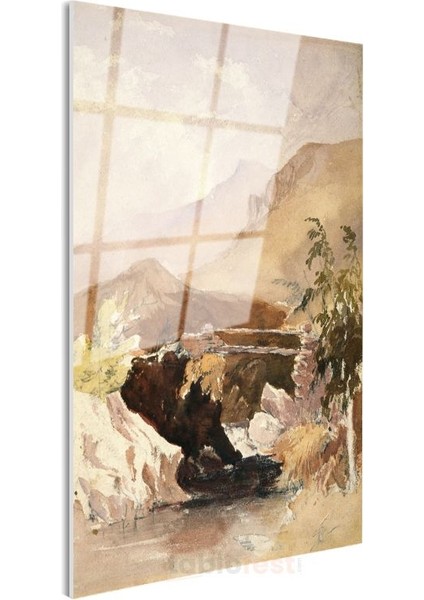 David Cox - Taş Köprü Cam Tablo
