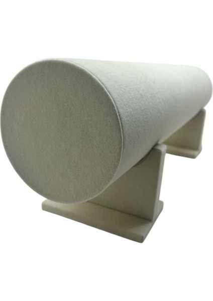 Küçük Boy Süet Kumaş Krem Renk 40 cm Ayaklı Dekoratif Stand fiyatları