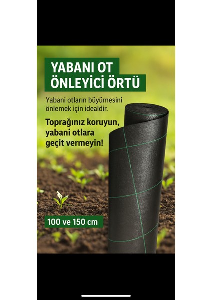 Jüt /malç Taban Örtüsü-Sera Yerörtüsü - Yabani Ot Engelleme Örtüsü (1*10 Metre)