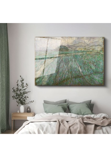 Vincent Van Gogh - Yağmurlu Manzara Cam Tablo