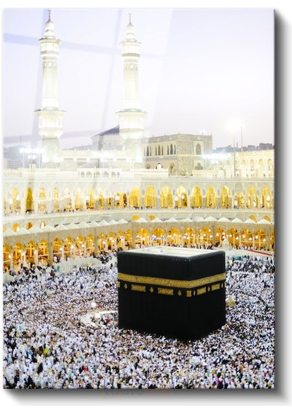 Kabe-I Şerif - Islam'ın Kutsal Mabedi Cam Tablo