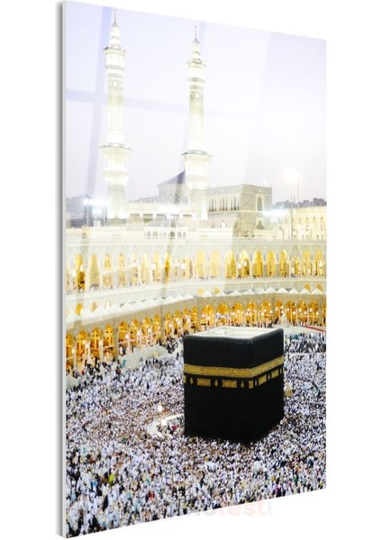 Kabe-I Şerif - Islam'ın Kutsal Mabedi Cam Tablo