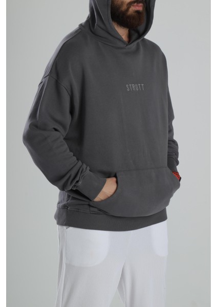 Oversize Füme Hoodie