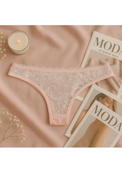 Dantel Detaylı Soft Pembe Bralet Külot Takımı - Şık ve Zarif Tasarım