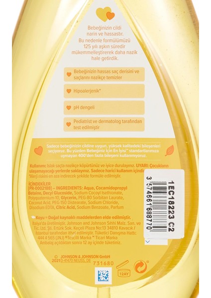 Johnson's Bebek Şampuanı Kral Şakir 750 ml + 200ML