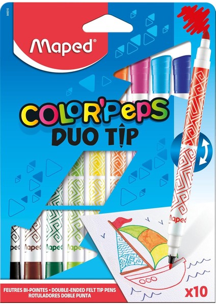 849010 Color Peps Duo 10 Renk Keçeli Kalem