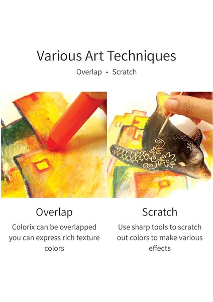 Colorix Amos CRX5PC12 Colorix Üçü Bir Arada 12'li Pp Kutu Çok Renkli