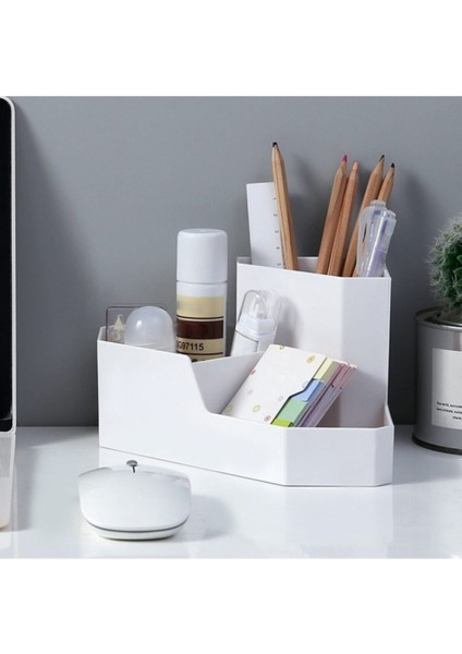 Beyaz Çok Amaçlı Köşe Organizer, Kalem, Fırça, Tarak Düzenleyici fiyatları
