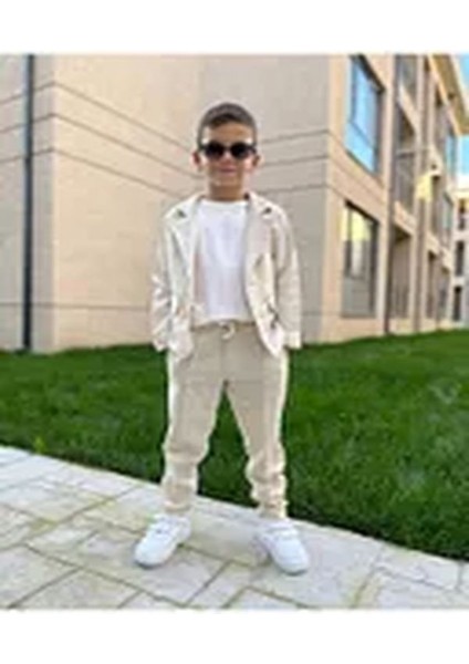 Erkek Çocuk Cep ve Düğme Detaylı Yazlık Mevsimlik Trend Bayramlık ve Kutlamalar Için Şık 3 Lü Takım