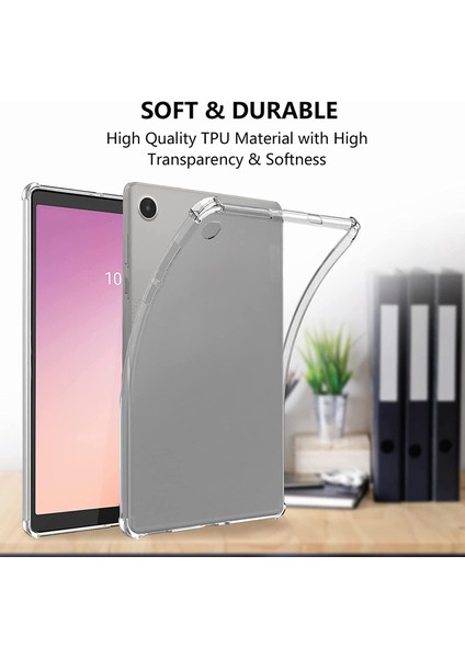 Lenovo Tab M8 (4. Nesil) 2024 TB-301XU/M8 (4. Nesil) 2023 TB-300FU Şeffaf Tablet Kılıfı Güçlendirilmiş Köşeler Düşmeye Karşı Tablet Tpu Kılıfı (Yurt Dışından)