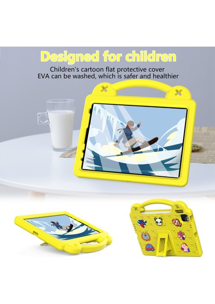 iPad Pro 11(2022)/(2021)/(2020)/(2018)/IPAD AIR(2022)/(2020) El Tutacağı Eva Kılıf Darbeye Dayanıklı Destekli Tablet Koruyucu Kılıf-Sarı (Yurt Dışından) fiyatları