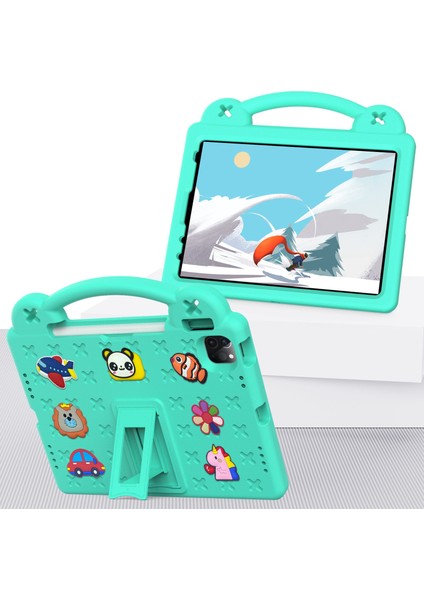iPad Pro 11(2022)/(2021)/(2020)/(2018)/IPAD AIR(2022)/(2020) El Tutacağı Eva Kılıf Darbeye Dayanıklı Destekli Tablet Koruyucu Kılıf-Yeşil (Yurt Dışından) fırsatları