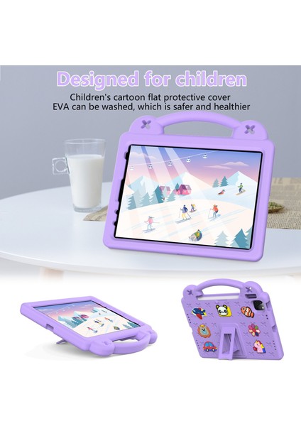 iPad Pro 11(2022)/(2021)/(2020)/(2018)/IPAD AIR(2022)/(2020) El Tutacağı Eva Kılıf Darbeye Dayanıklı Destekli Tablet Koruyucu Kılıf-Mor (Yurt Dışından) fiyatları