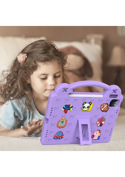 iPad Pro 11(2022)/(2021)/(2020)/(2018)/IPAD AIR(2022)/(2020) El Tutacağı Eva Kılıf Darbeye Dayanıklı Destekli Tablet Koruyucu Kılıf-Mor (Yurt Dışından) indirimleri