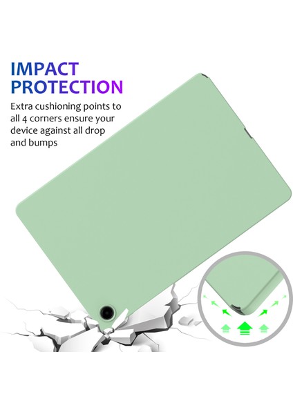Samsung Galaxy Tab A9+Tablet Kılıfı Sıvı Silikon Koruyucu Kapak-Yeşil (Yurt Dışından) modelleri