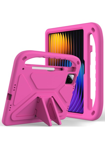 Xiaomi Pad 7 Pro/pad 7 Kılıf El Tutacağı Destek Standı Tablet Eva Kılıfı-Gül (Yurt Dışından)