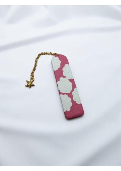 Pinky- Bulut Desenli El Yapımı Polimer Kil Kitap Ayracı fiyatları