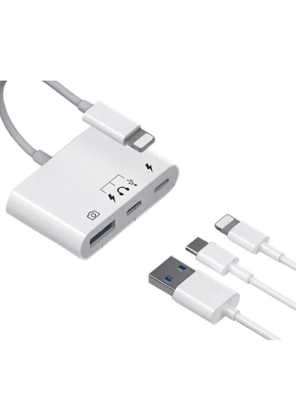 Lightning To USB - Type-C - Lightning Çevirici Adaptör fiyatları