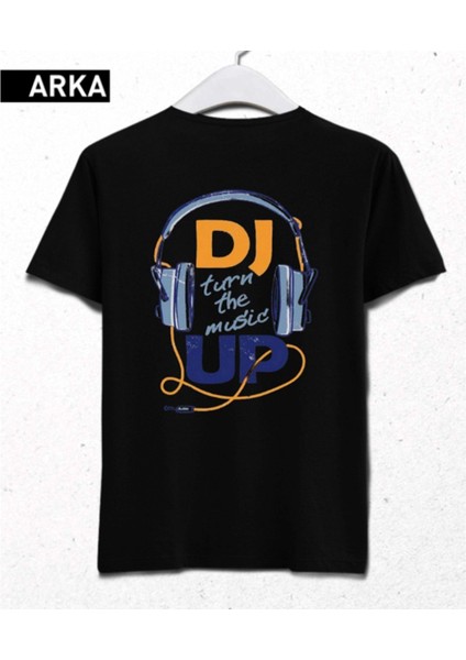 Dj Turn The Music Up T-Shirt – Sesini Aç, Tarzını Göster Siyah