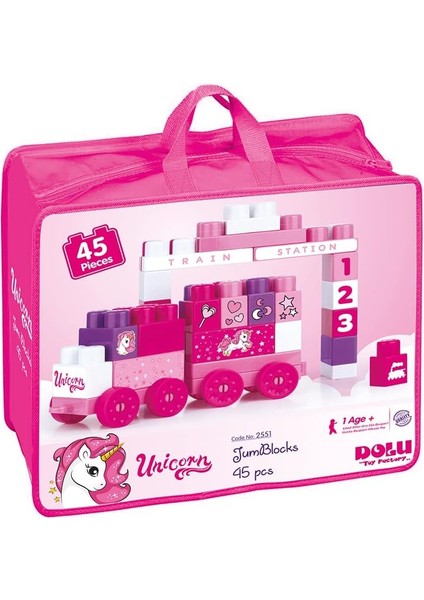 Unicorn Çantalı Mega Blok 45 Pcs