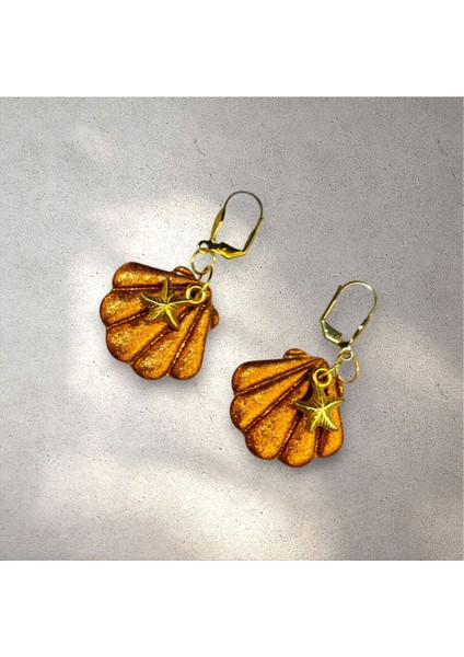 Goldmere - Parlak El Yapımı Tasarım Polimer Kil Küpe