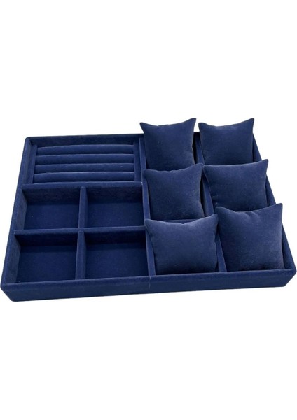Lacivert Süet Kaplamalı Yastıklı Takı Düzenleyici, Çekmece Içi Organizatör fiyatları
