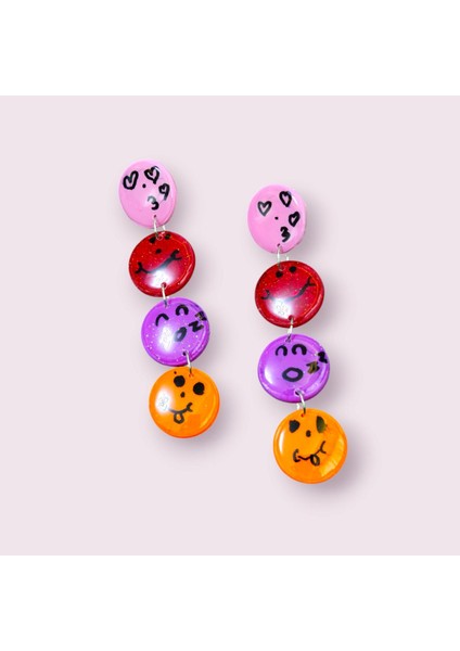 Ela- El Yapımı Tasarım Polimer Kil Küpe