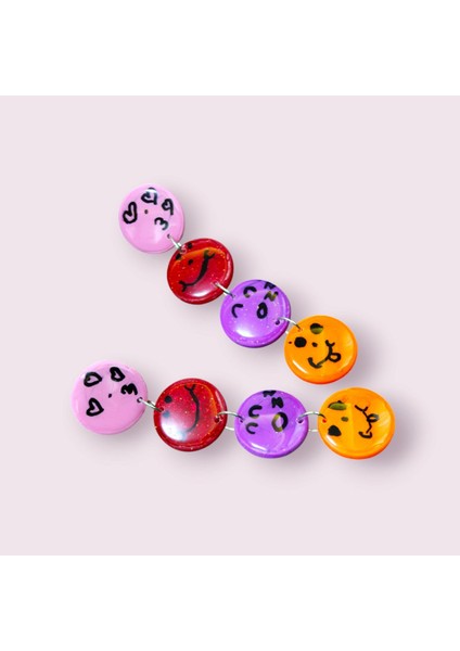 Ela- El Yapımı Tasarım Polimer Kil Küpe modelleri