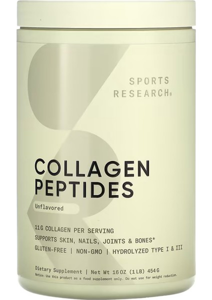 Collagen Peptides, Unflavored, 1 Lb 454 gr