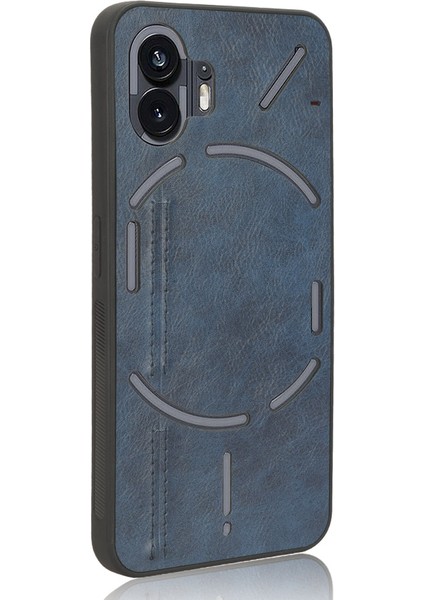 Hiçbir Şey Için Telefon(2)Telefon Kılıfı Dikiş Çizgisi Pu Deri Kaplamalı Pc+Tpu Düşmeye Dayanıklı Kılıf-Mavi (Yurt Dışından) fiyatları