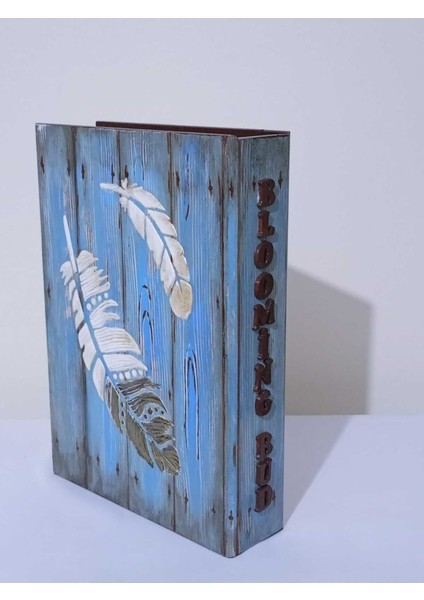 Çok Renkli Ahşap Dekoratif Kutu 35X24X8,5 cm Takı ve Aksesuar Saklama Alanı modelleri