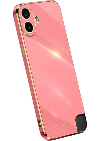 Xınlı For Nothing Cmf Telefon 1 Kılıfı Tpu Telefon Kılıfı Elektrokaplama Çerçeveli-Kırmızı (Yurt Dışından)