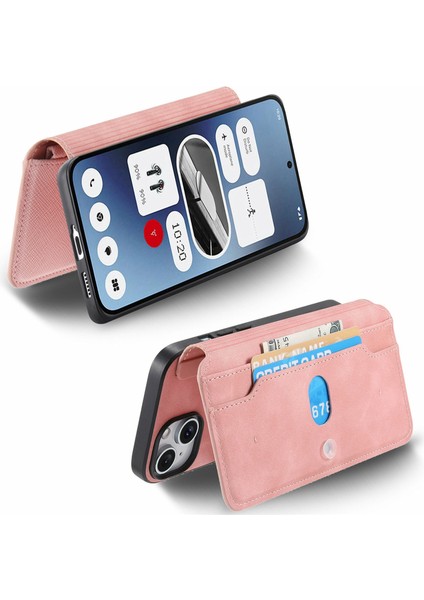 Caseneo For Nothing PHONE(2A)KILIF Çapraz Doku Deri Çıkarılabilir Manyetik Telefon Kılıfı-Pembe (Yurt Dışından) modelleri