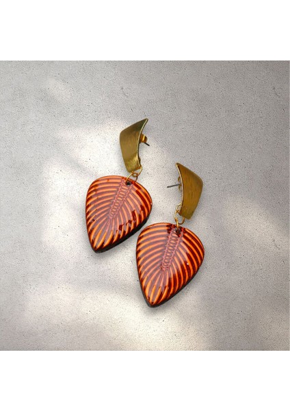 Amber- El Yapımı Özel Tasarım Polimer Kil Küpe