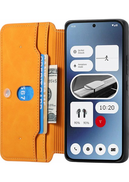 Caseneo For Nothing PHONE(2A)KILIF Çapraz Doku Deri Çıkarılabilir Manyetik Telefon Kılıfı-Sarı (Yurt Dışından) fiyatları