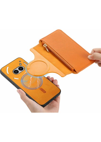 Caseneo For Nothing PHONE(2A)KILIF Çapraz Doku Deri Çıkarılabilir Manyetik Telefon Kılıfı-Sarı (Yurt Dışından) fırsatları
