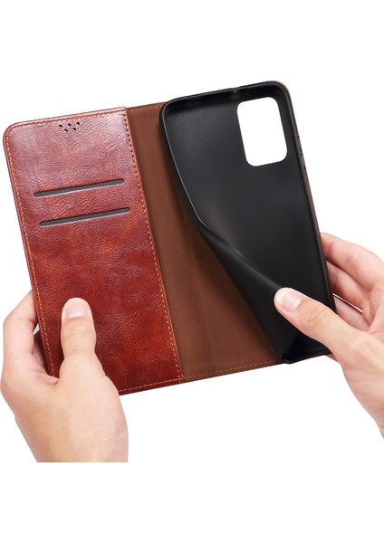 Nothing Phone Için Pu Deri Kılıf (2), Çizilmez Mumlu Crazy Horse Doku Cüzdan Standı Telefon Kılıfı-Kahverengi (Yurt Dışından) modelleri