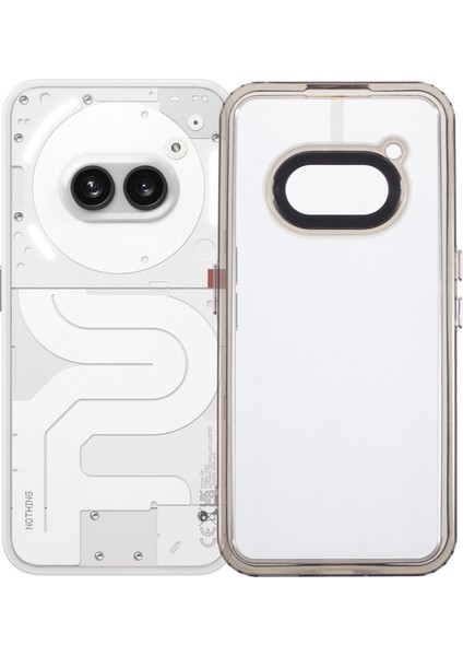 Hiçbir Şey Için Telefon (2A) Şeffaf Telefon Kılıfı Pc+Tpu Hibrit Arka Kapak-Şeffaf Siyah (Yurt Dışından)