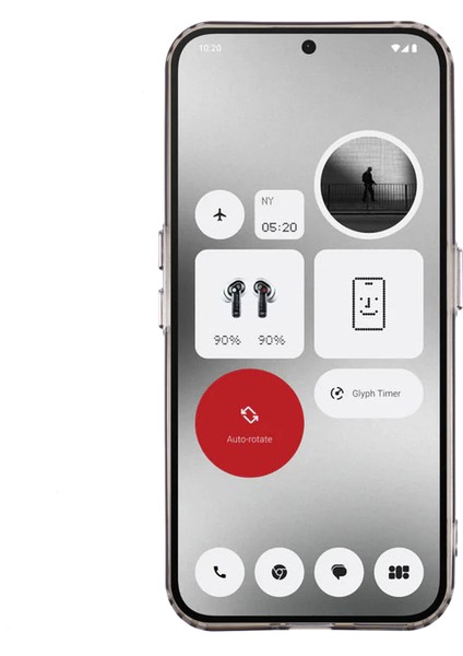 Hiçbir Şey Için Telefon (2A) Şeffaf Telefon Kılıfı Pc+Tpu Hibrit Arka Kapak-Şeffaf Siyah (Yurt Dışından) modelleri