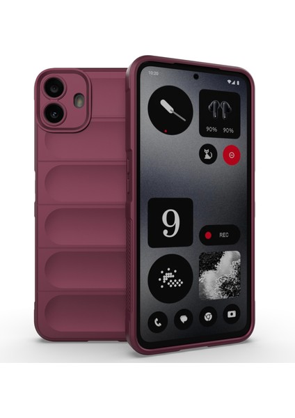 For Nothing Cmf Telefon 1 Kılıf Düşmeye Karşı Dayanıklı Darbeye Dayanıklı Yumuşak Tpu Telefon Kılıfı-Şarap Kırmızısı (Yurt Dışından)