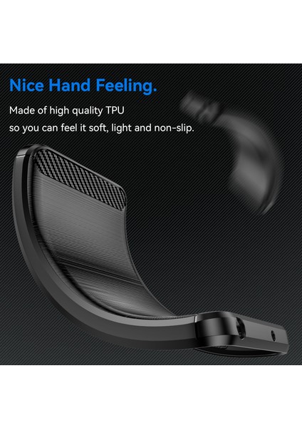 For Nothing Cmf Telefon 1 Kılıfı Karbon Fiber Doku Tpu Fırçalanmış Telefon Kılıfı-Siyah (Yurt Dışından)