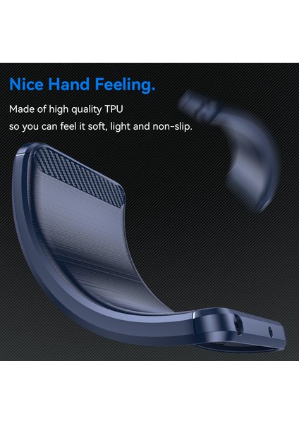 For Nothing Cmf Telefon 1 Kılıfı Karbon Fiber Doku Tpu Fırçalanmış Telefon Kılıfı-Mavi (Yurt Dışından)