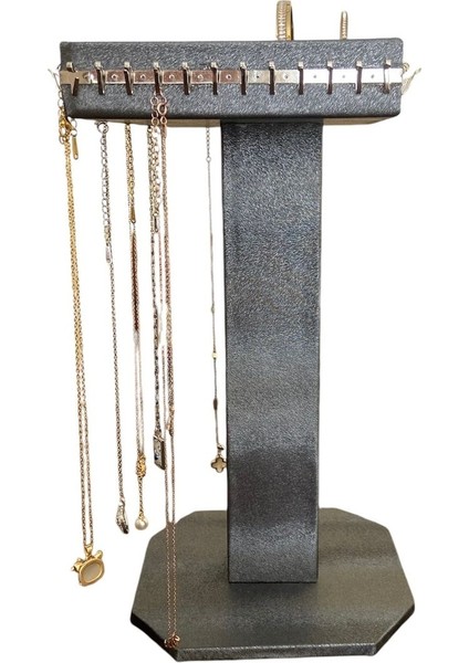 Gri Ayaklı Takı Standı, Küpe, Kolye ve Yüzük Sergileme Özelliğiyle Şık ve Kullanışlı fiyatları