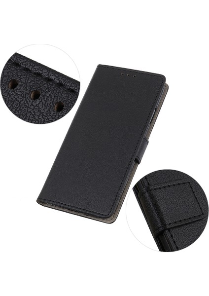Hiçbir Şey Için Telefon(2)Dokulu Pu Deri Telefon Kılıfı Düşmeye Karşı Standlı Cüzdan Kılıf-Siyah (Yurt Dışından) fırsatları