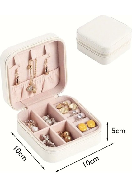 Mini Taşınabilir Seyahat Takı Kutusu, Fermuarlı ve Şık Pu Deri Tasarım fiyatları