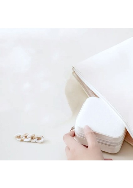 Mini Taşınabilir Seyahat Takı Kutusu, Fermuarlı ve Şık Pu Deri Tasarım modelleri